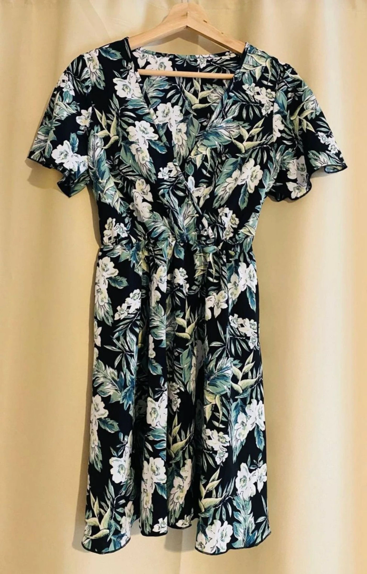 💚🖤 Magnífico vestido de verano con motivo tropical/floral - Talla S - Perfecto estado 🖤💚 – photo 4